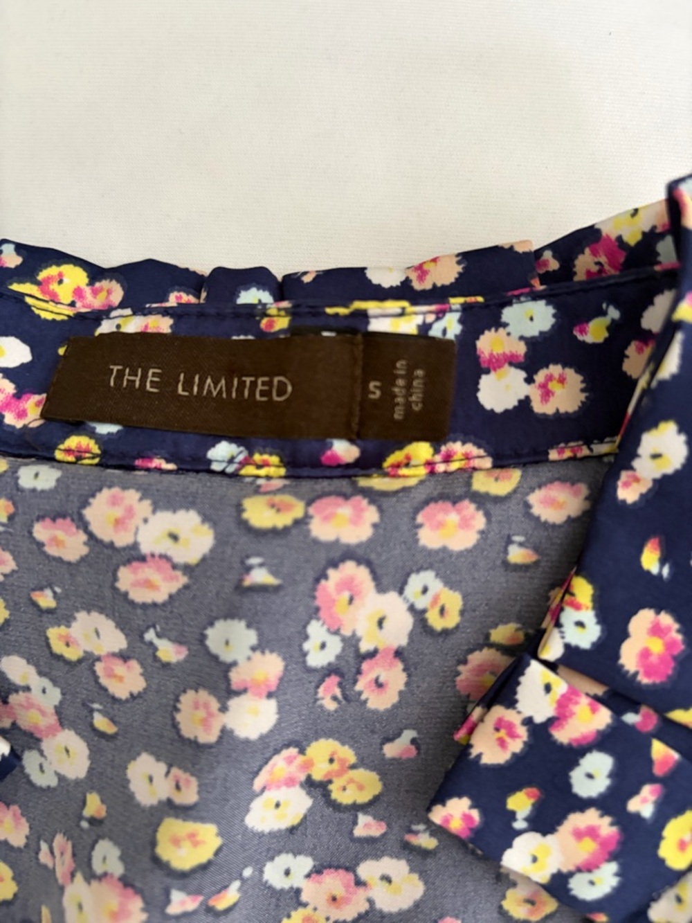 The Limited Navy Floral Blouse